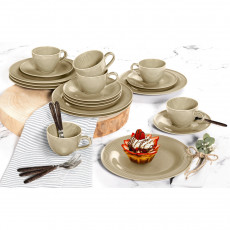 Seltmann Weiden Beat Sandbeige Kaffeeservice 18-tlg.