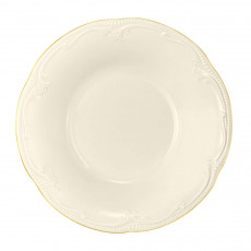 Seltmann Weiden Rubin Cream Goldrand Schüssel rund d: 23 cm / 0,7 L