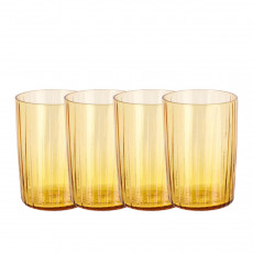 Bitz Kusintha - Glas amber Wasserglas Set 4-tlg. 0,28 L