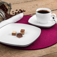 Seltmann Weiden Lido Black Line Kaffee-Set eckig 18-tlg.
