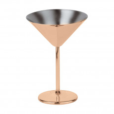 Sambonet Paderno Bar Utensils - Edelstahl / PVD Kupfer Martinischale / Cocktailschale h: 16,5 cm / 200 ml