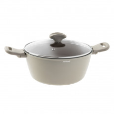 Sambonet Silver Force - Aluminium-Antihaft Bratentopf mit Deckel 24 cm