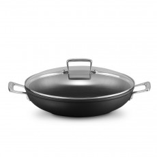 Le Creuset Aluminium-Antihaft-Pfannen Aluminium Profipfanne mit Glasdeckel 30 cm