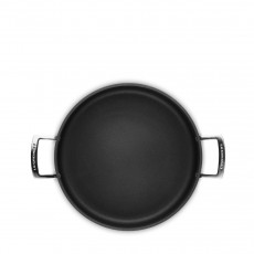 Le Creuset Aluminium-Antihaft-Pfannen Aluminium Schmorpfanne mit Glasdeckel 24 cm