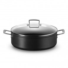 Le Creuset Aluminium-Antihaft-Pfannen Aluminium Schmorpfanne mit Glasdeckel 30 cm