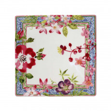 Gien 'Millefleurs' Platte eckig klein 17 x 17 cm