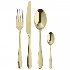 Sambonet Velvet - Edelstahl / PVD champagnerfarben Besteckset 24-tlg.