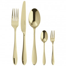 Sambonet Velvet - Edelstahl / PVD champagnerfarben Besteckset 30-tlg.