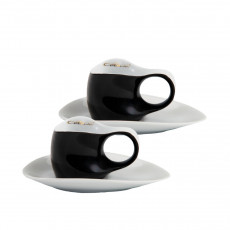 Luigi Colani Porzellan Ab ovo Black & White Espressissimotassen Set 4-tlg. 0,04 L