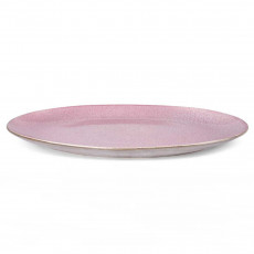 Bitz Gastro grey / light pink Platte oval 45x34 cm