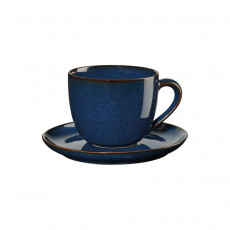 ASA Saisons Midnight Blue Cappuccinotasse mit Untertasse 0,23 L 