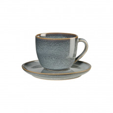 ASA Saisons Denim Cappuccinotasse mit Untertasse 0,23 L
