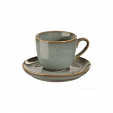 ASA Saisons Eucalyptus Cappuccinotasse mit Untertasse 0,23 L 