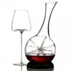 Zieher Dekanter Star 1,8 L mit Silikon Standfuß d: 15,5 cm Set 2-tlg.