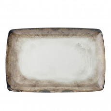 Arthur Krupp Shade Earth Porzellan Platte rechteckig 35x22 cm