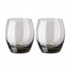 Rosenthal Versace Medusa Lumiere Haze Whiskybecher Glas grau h: 100 mm / 380 ml Set 2-tlg.