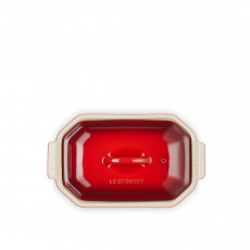 Le Creuset Poterie Pastetenform mit Presse Kirschrot 14 cm
