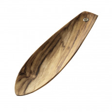 Robbe & Berking 12 - Holz / 150 g versilbert Schale groß Teak Holz mit 150 g versilberter Öse 38x8,8 cm