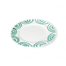 Gmundner Keramik Grüngeflammt Dessertteller / Frühstücksteller Gourmet d: 18 cm / h: 1,8 cm