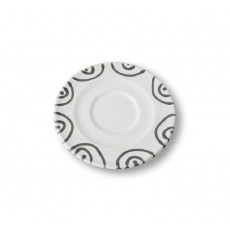 Gmundner Keramik Graugeflammt Cappuccino-Untertasse Gourmet d: 14 cm