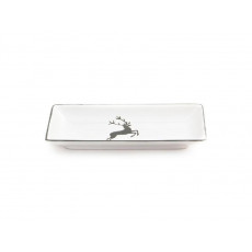 Gmundner Keramik Grauer Hirsch Snackschale 22x11x2,7 cm