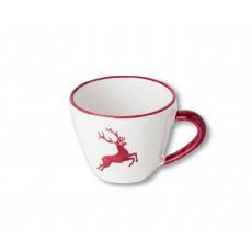 Gmundner Keramik Bordeauxroter Hirsch Cappuccino-Obertasse 0,16 L 