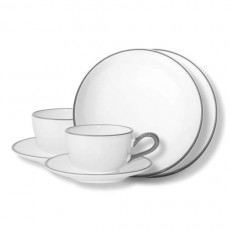 Gmundner Keramik Grauer Rand Breakfast for two
