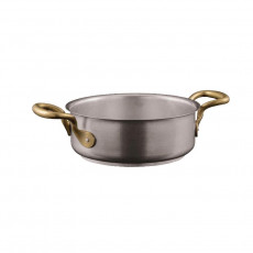 Sambonet 1965 Vintage - Edelstahl matt 18/10 Bratentopf ohne Deckel d: 20 cm / h: 7,5 cm / 2,5 L