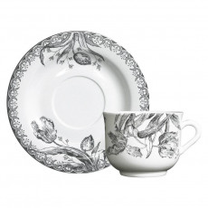 Gien 'Tulipes Noires' Frühstücks-Untertasse 17 cm