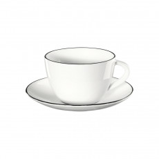 ASA A Table Ligne Noire Kaffeetasse / Teetasse mit Untertasse 0,20 L
