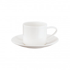 ASA A Table Weiß Tasse mit Untertasse - stapelbar 0,20 L