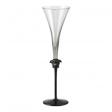 Rosenthal Versace Medusa Lumiere Haze Sektflöte Glas grau 196 ml / h: 30,3 cm