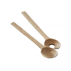 Bitz Gastro Holz Salatbesteck Set 2-tlg. aus Eiche 32 cm