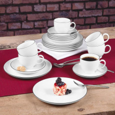 Seltmann Weiden Lido Black Line Kaffee-Set rund 18-tlg.