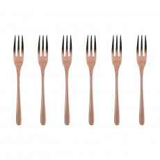 Sambonet Taste Vintage - Edelstahl / PVD Kupfer Kuchengabeln Set 6-tlg.