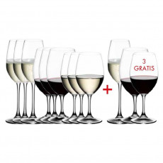 Riedel Gläser Ouverture Ouverture Glas Set 12-tlg. 'Kauf 12 Zahl 9' 4x Rotwein + 4x Weißwein + 4x Champagnerglas