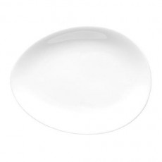 Luigi Colani Porzellan Ab ovo Black & White Teller oval white Set 2-tlg. 21,5 cm