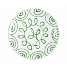 Gmundner Keramik Grüngeflammt Speiseteller Cup d: 25 cm / h: 2,8 cm