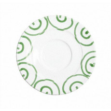 Gmundner Keramik Grüngeflammt Kaffee-Untertasse Gourmet d: 16 cm