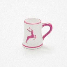 Gmundner Keramik Bordeauxroter Hirsch Krug Stamperl h: 5,5 cm / 0,025 L