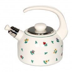 Gmundner Keramik by Riess Streublumen Wasserkessel mit Flöte - Emaille 2,0 L / d: 18 cm