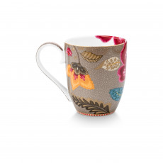 Pip Studio Blooming Tales Khaki Becher mit Henkel XL 0,45 L