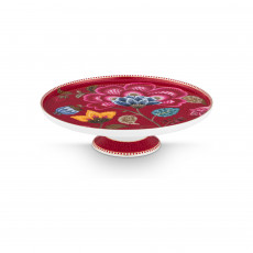 Pip Studio Blooming Tales Dark Red Tortenteller klein 21 cm