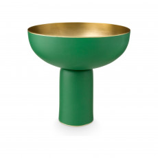 Pip Studio Home Accessories Hohe Schale Metall Matt Green 23x24cm