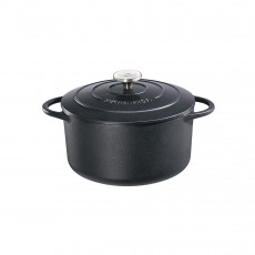 Küchenprofi Bratentopf rund Provence Schwarz d: 24 cm / h: 11,5 cm / 4,2 L