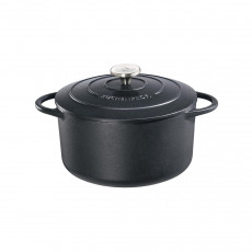 Küchenprofi Bratentopf rund Provence Schwarz d: 26 cm / h: 12 cm / 5,3 L