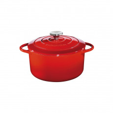 Küchenprofi Bratentopf rund Provence Rot d: 24 cm / h: 11,5 cm / 4,2 L