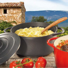 Küchenprofi Bratentopf rund Provence Schwarz d: 22 cm / h: 10,5 cm / 3,2 L
