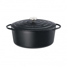 Küchenprofi Bratentopf oval Provence Schwarz d: 31 cm / h: 12 cm / 6,0 L