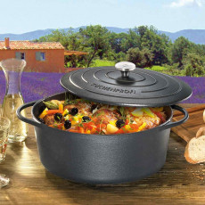 Küchenprofi Bratentopf oval Provence Schwarz d: 35 cm / h: 14 cm / 8,9 L